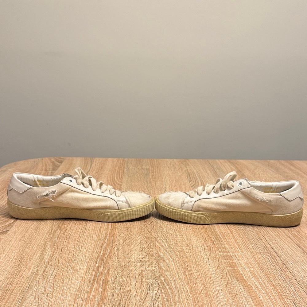Saint Laurent Cream Sneakers - Picture 5 of 6